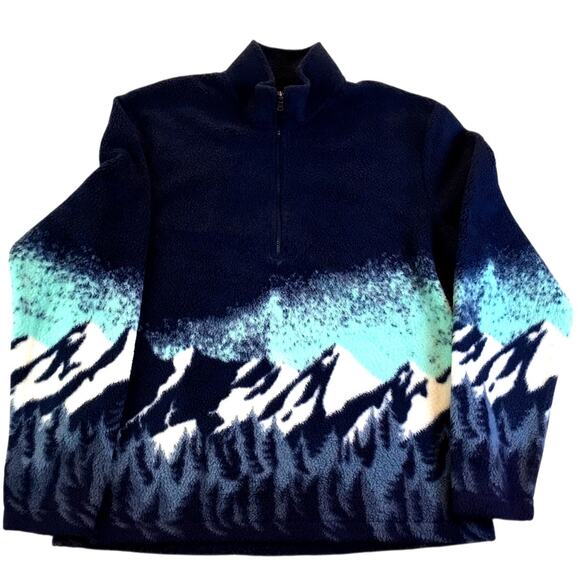 Arctic Fleece Blue Half-Zip Size XLarge Sonoma NWT $39.99 - Picture 3 of 5